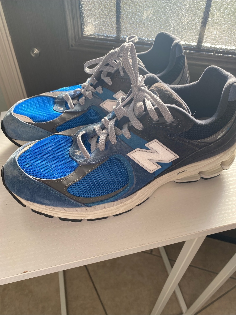 New Balance Men's Blue and Gray Athletic Sneakers size 11